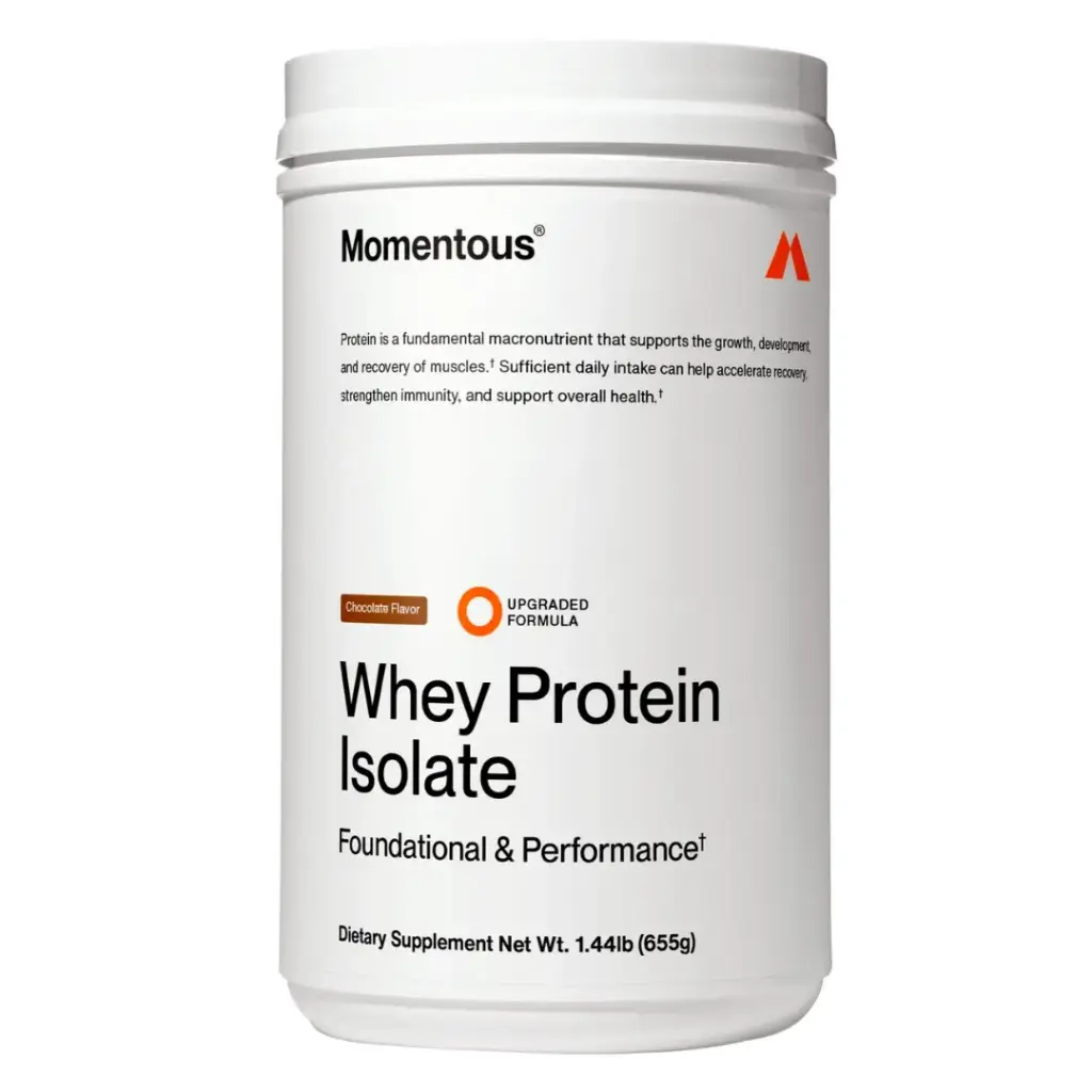 Momentous Grass-Fed Whey Protein Isolate Powder Chocolate 1.44lb