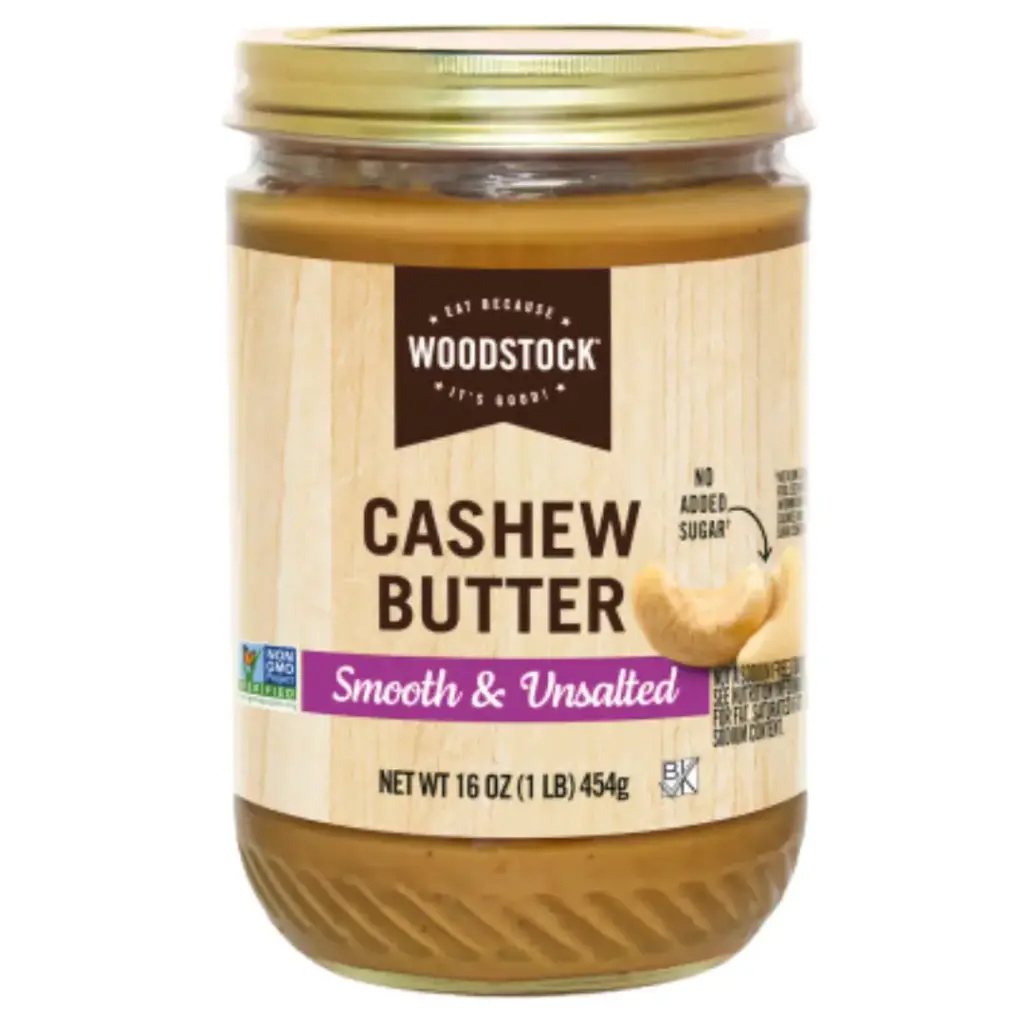 Woodstock Foods Unsalted Smooth Cashew Butter 16oz