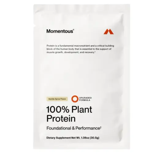 [209662-BB] Momentous 100% Plant Protein Powder Travel Pack Vanilla Spice 10.8oz