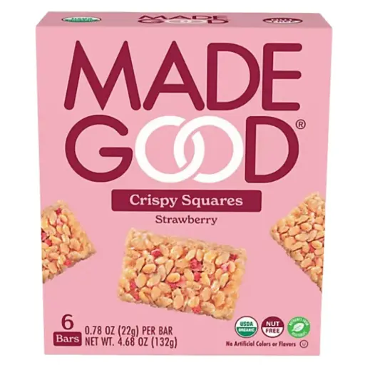 [209802-BB] Made Good Organic Strawberry Crispy Squares 4.68oz