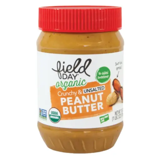[209825-BB] Field Day Organic Crunchy & Unsalted Peanut Butter 18oz
