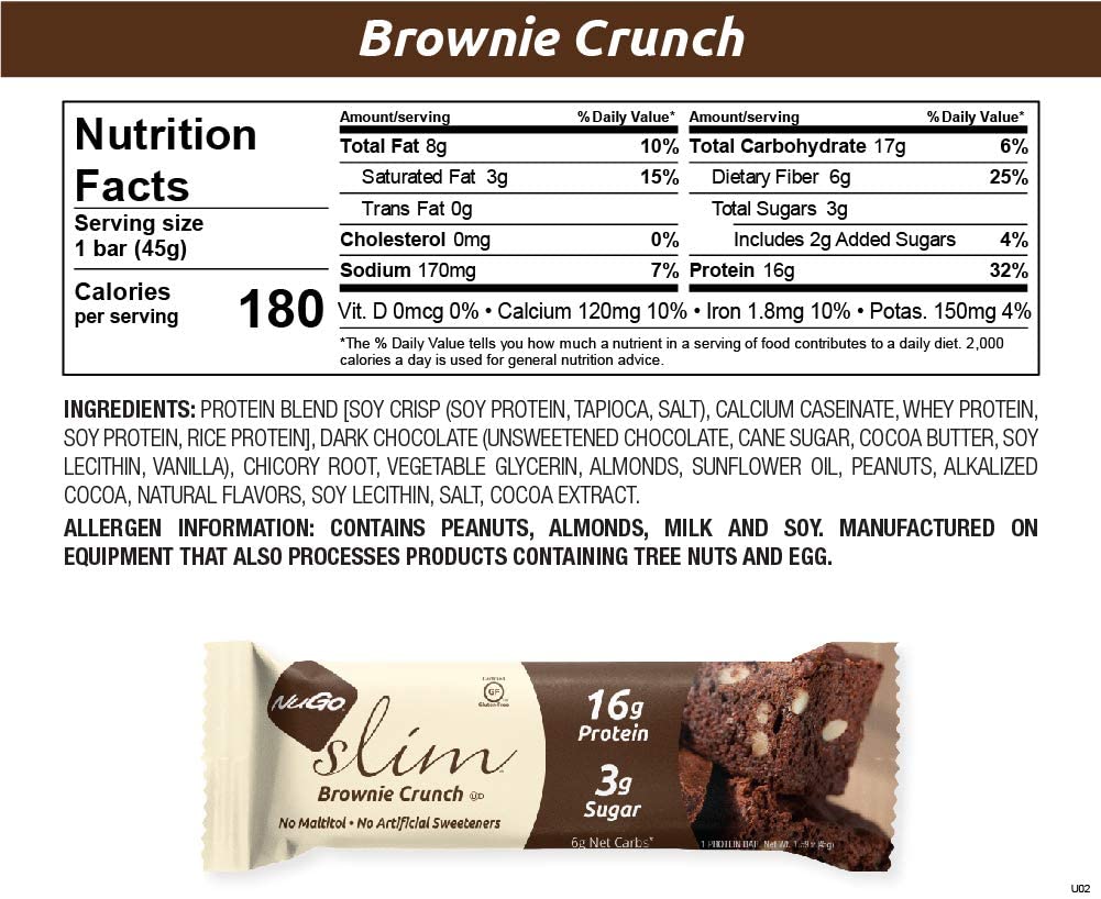 NuGo Nutrition Slim Brownie Crunch Bar 1.59oz