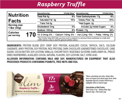 NuGo Nutrition Slim Raspberry Truffle Bar 1.59oz