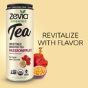Zevia Organic Hibiscus Passionfruit Tea Caffeine Free 12oz