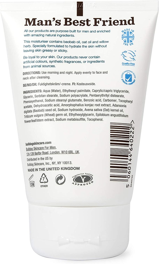Bulldog Sensitive Moisturizer 3.3oz