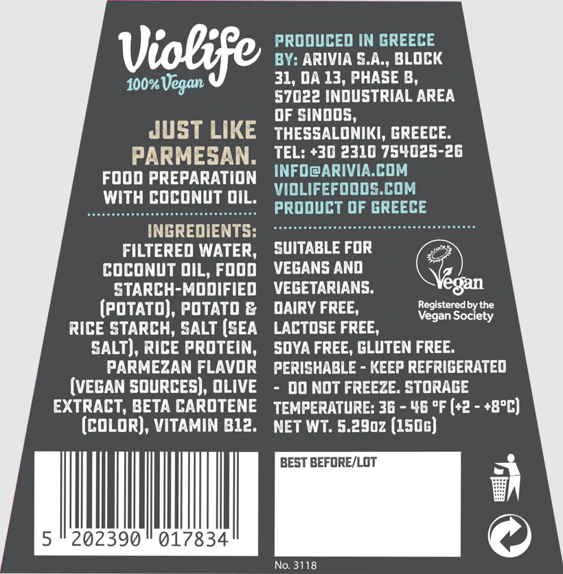 Violife Vegan Parmesan Block 5.3oz