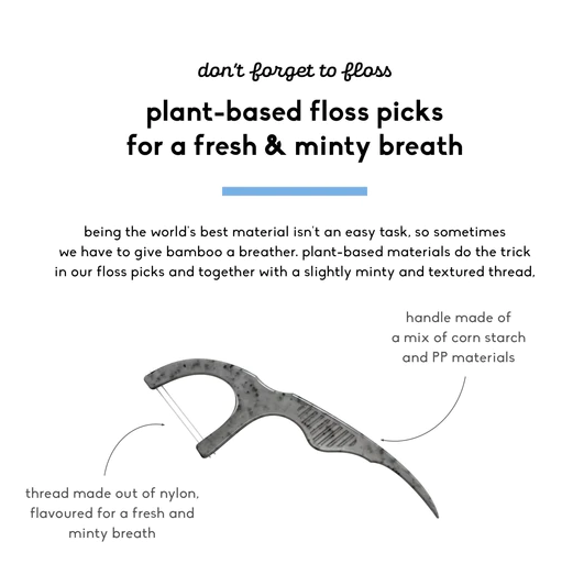 DrTung's Floss Picks Activated Charcoal