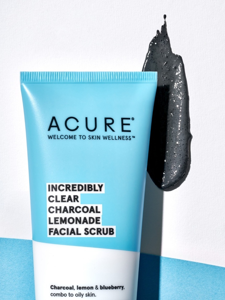 Acure Incredibly Clear Charcoal Lemonade Facial Scrub 4oz