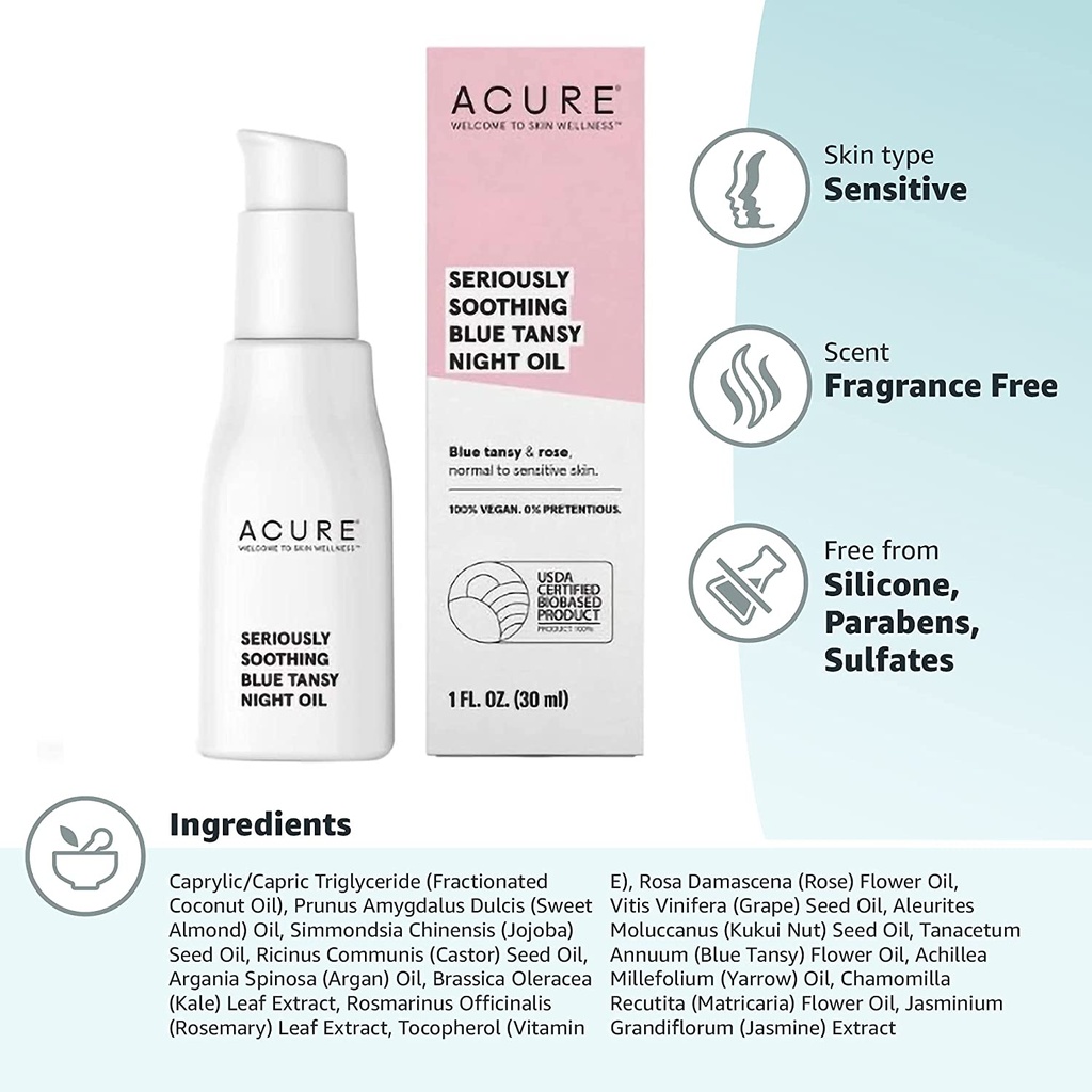 Acure Seriously Soothing Blue Tansy Oil 1oz
