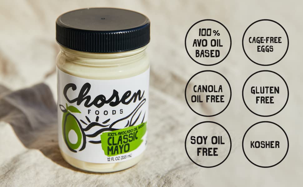 Chosen Foods 100% Pure Avocado Oil Mayonnaise 12oz