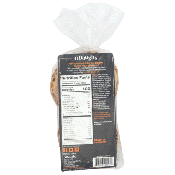 O'Doughs Gluten Free Everything Bagel Thins 10.6oz