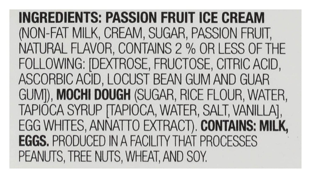 Bubbies Hawaii Passion Fruit Mochi 7.5oz