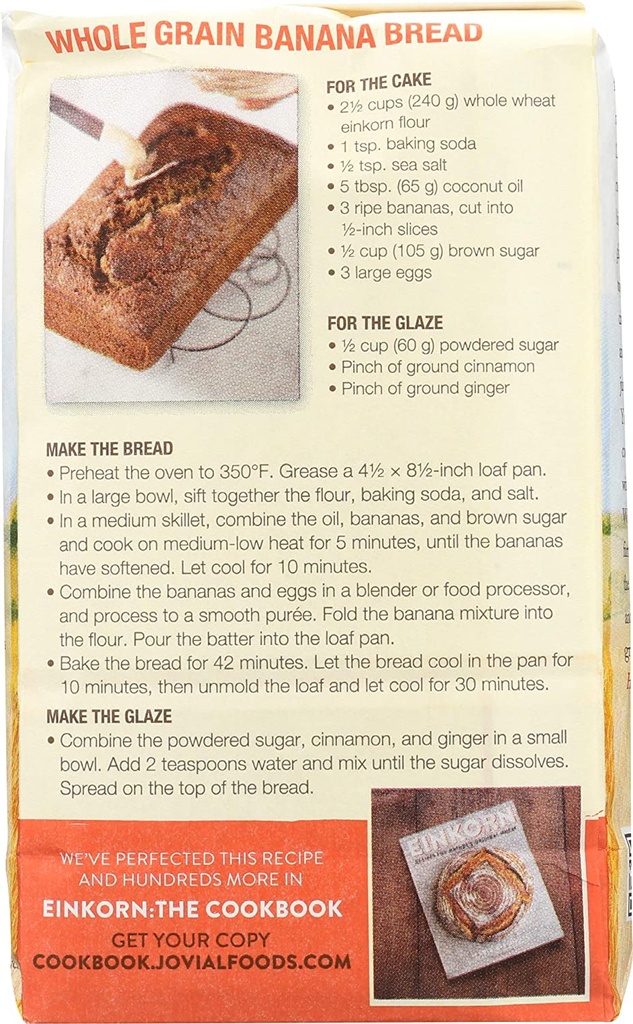 Jovia Organic Whole Wheat Einkorn Flour 32oz