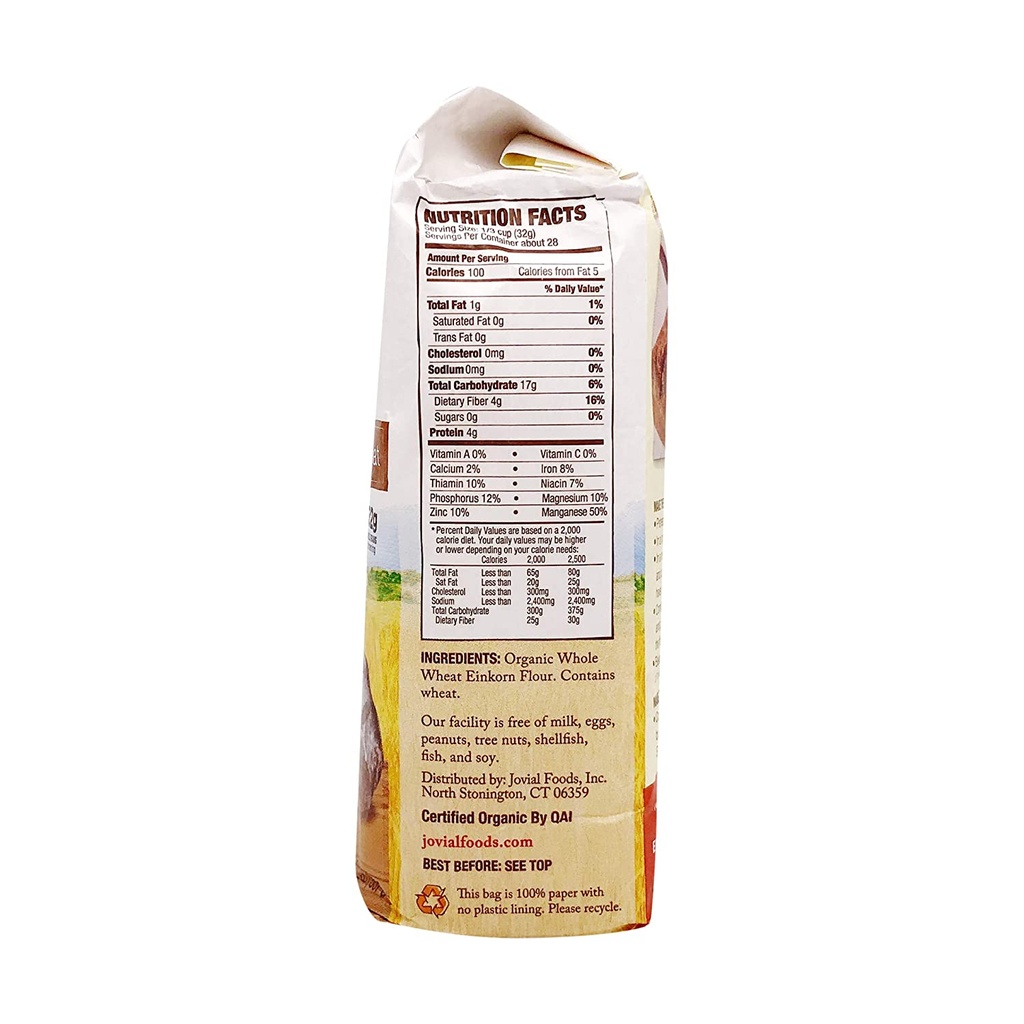 Jovia Organic Whole Wheat Einkorn Flour 32oz