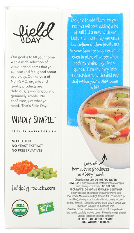 Field Day Organic Low Sodium Chicken Broth 32oz
