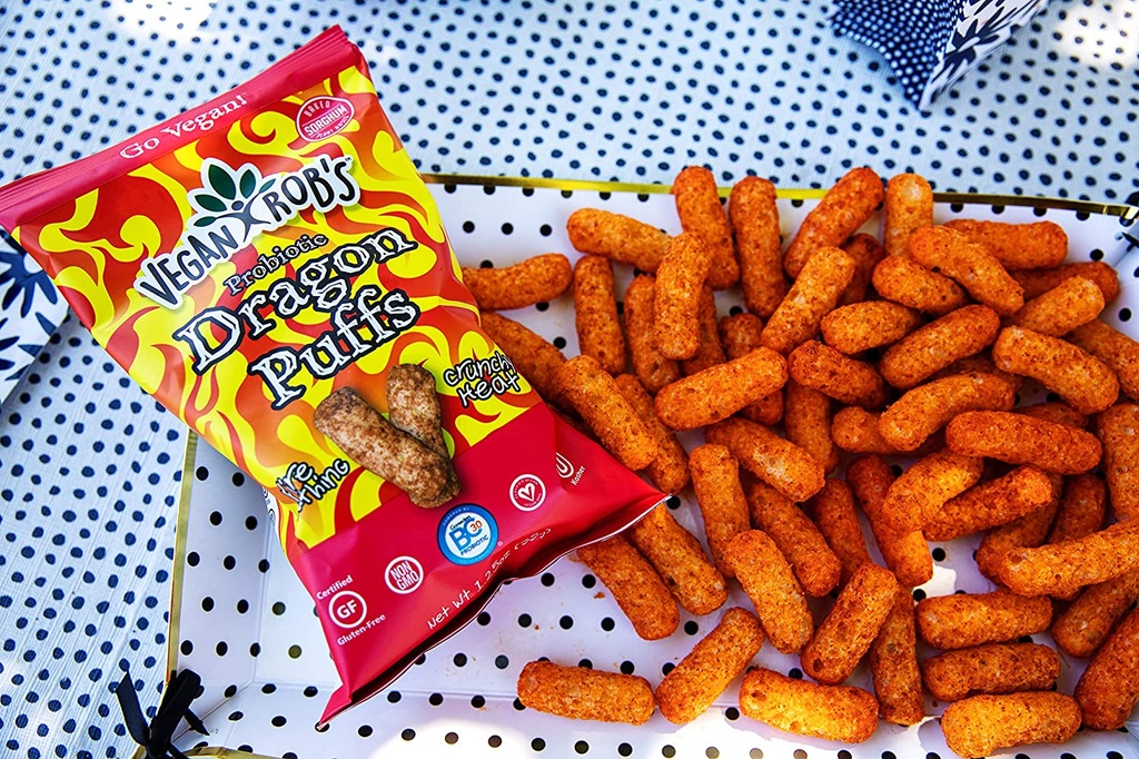 Vegan Rob's Organic Cauliflower Puffs Dragon Hot 3.5oz