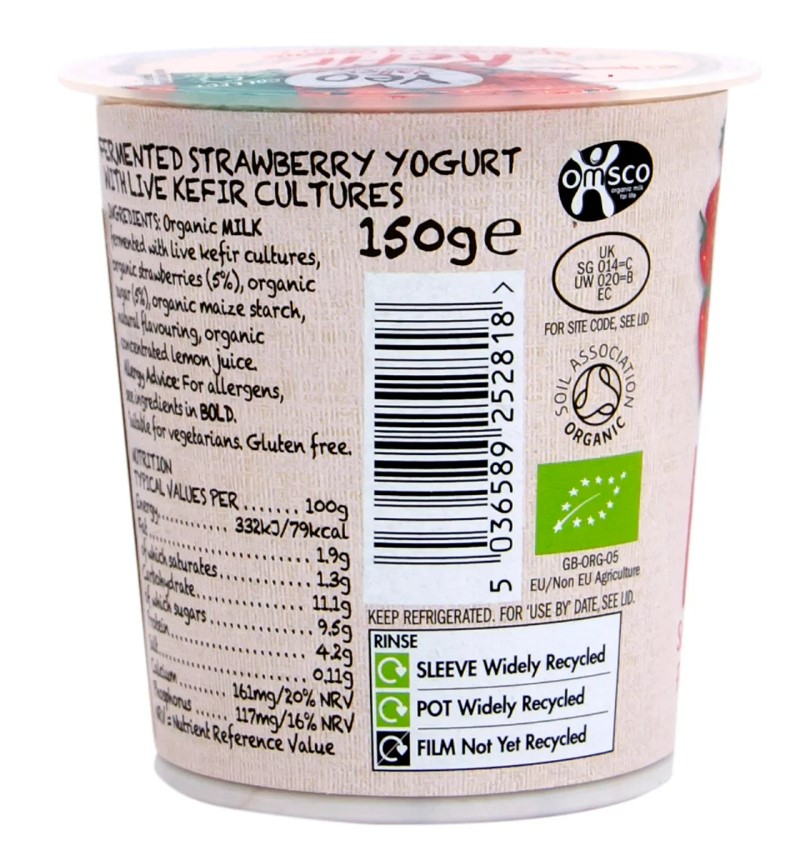Yeo Valley Kefir Strawberry 350g
