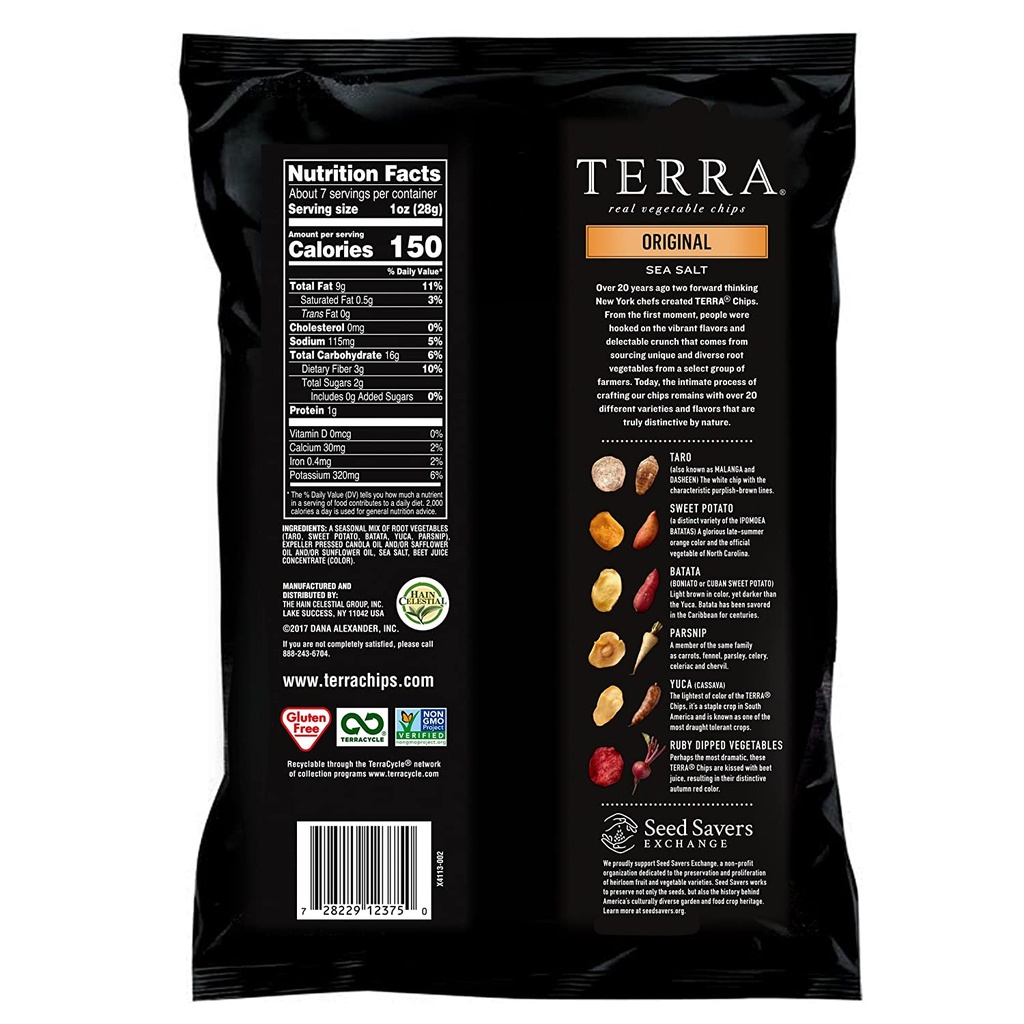 Terra Real Vegetable Chips Original Sea Salt 6.8oz