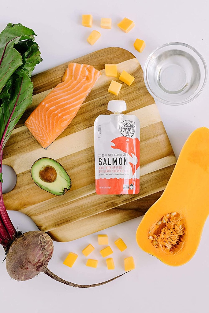 Serenity Kids Wild Caught Salmon Squash Beet Baby Food Pouch 3.5oz