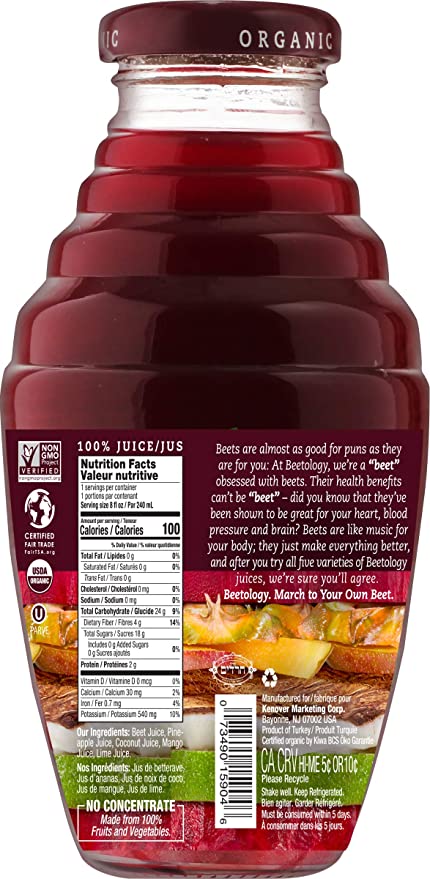 Beetology Beet Tropical Fruit Beverage 8.45oz