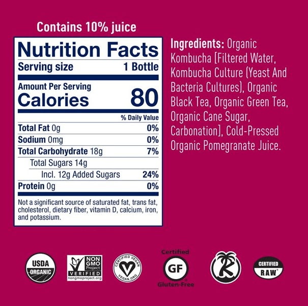Health-ade Kombucha Pomegranate 48oz