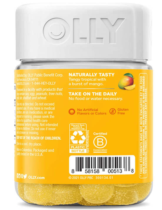 Olly Probiotic Gummies Tropical Mango 50CT