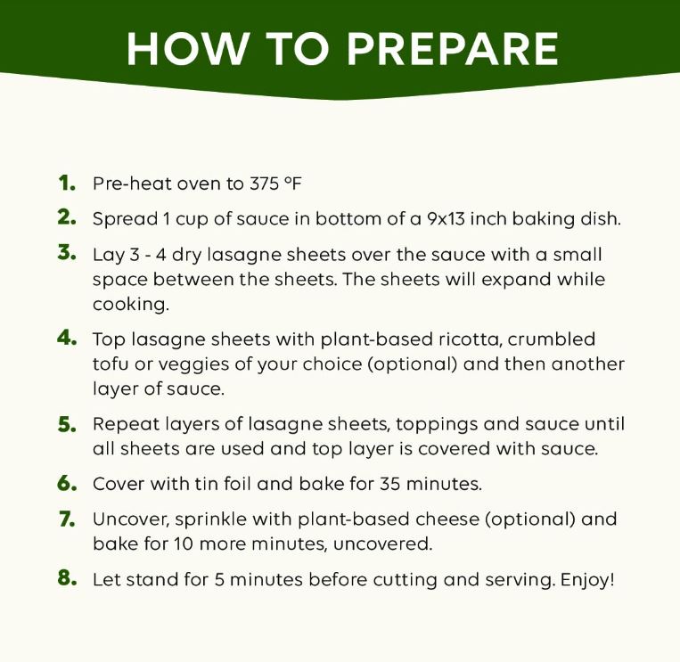Chickapea Pasta Lasagne 8oz
