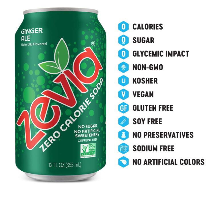 Zevia Zero Calorie Ginger Ale 12oz