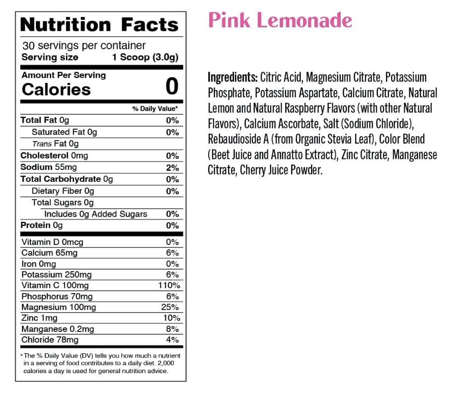 Ultima Replenisher Electrolyte Powder Pink Lemonade 3.2oz