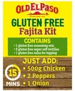 Old El Paso Gluten Free Fajita Kit Smoky BBQ 462g