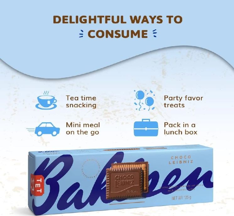 Bahlsen Choco Leibniz Milk Chocolate Biscuit 125g
