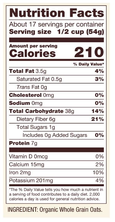 Bob's Red Mill Gluten Free Old Fashioned Oats 32oz
