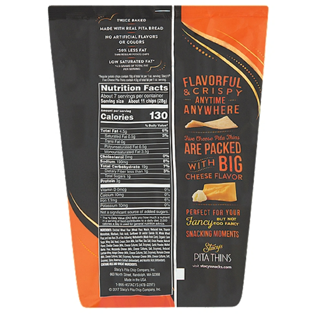 Stacy's Pita Thins Five Cheese 6.75oz
