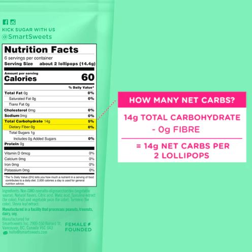 Smartsweets Lollipops Watermelon and Raspberry 3oz
