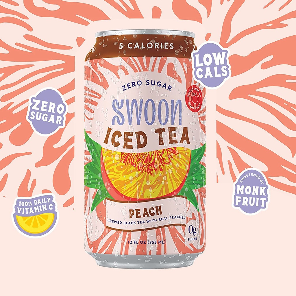 Swoon Peach Iced Tea 12oz
