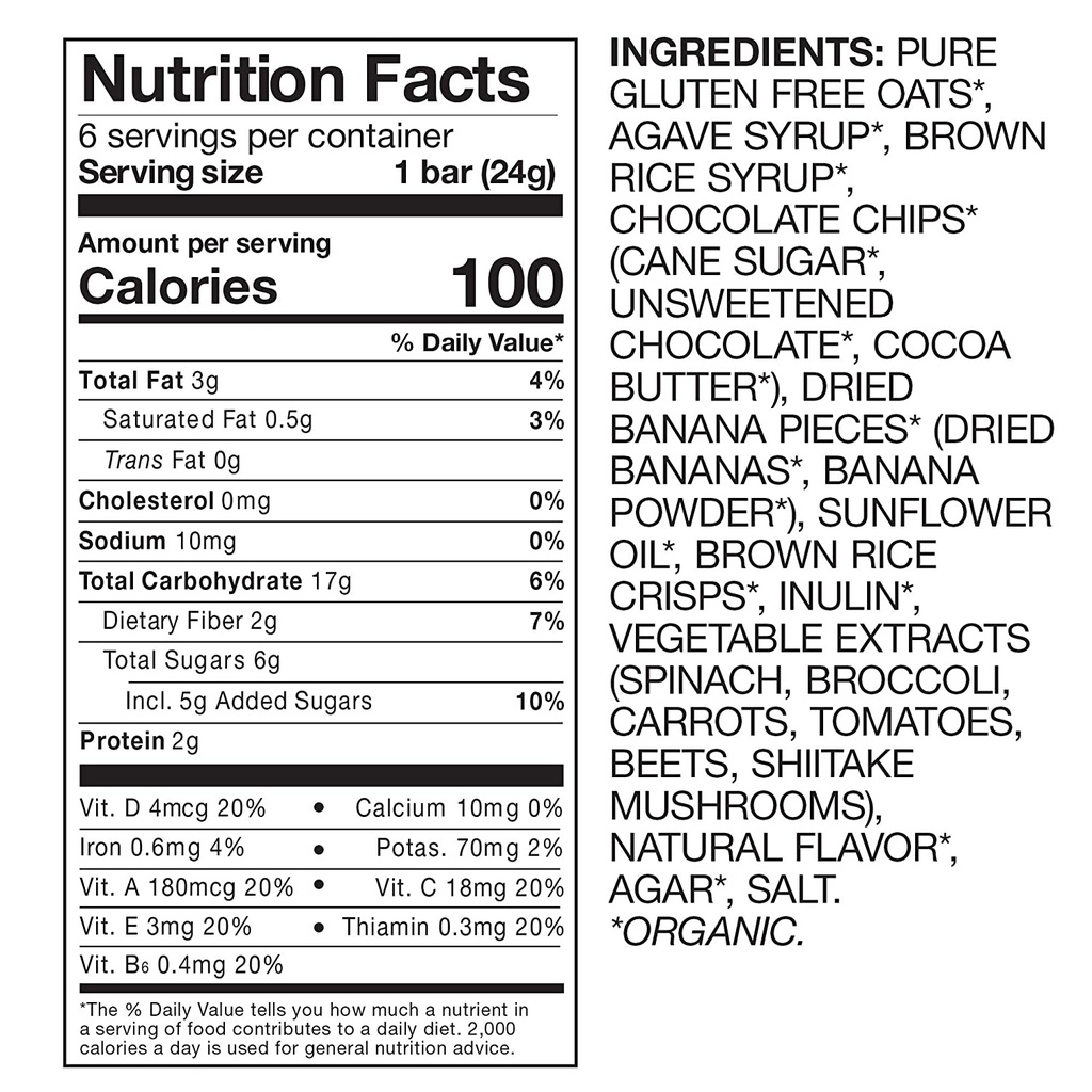 Made Good Organic Granola Bar Choco Banana 6-Pack