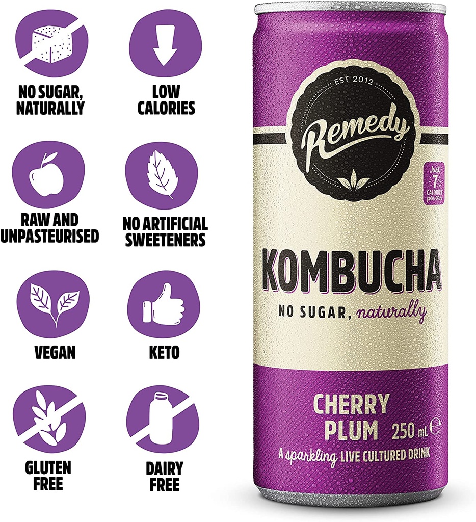 Remedy Kombucha Cherry Plum 250ml