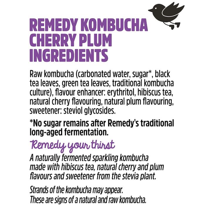 Remedy Kombucha Cherry Plum 250ml