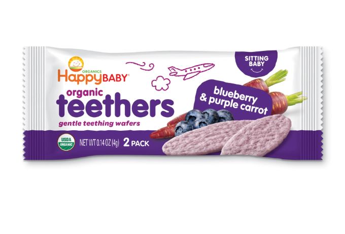 Happy Baby Organic Teethers Blueberry & Purple Carrot 1.7oz