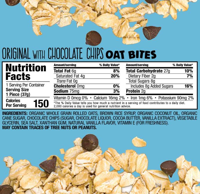 Bobo's Oat Bites Chocolate Chip 5 Pack