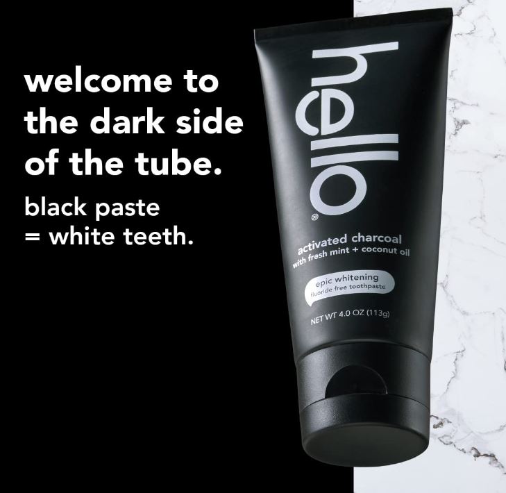 Hello Activated Charcoal Fluoride Free Toothpaste 4oz