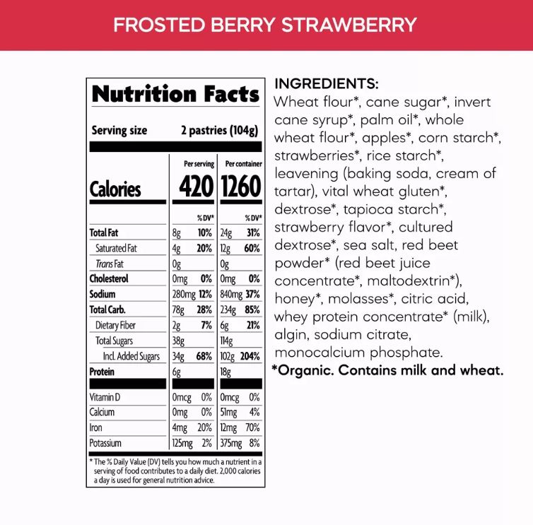 Nature's Path Organic Frosted Strawberry Toaster Pastries 6-Pack