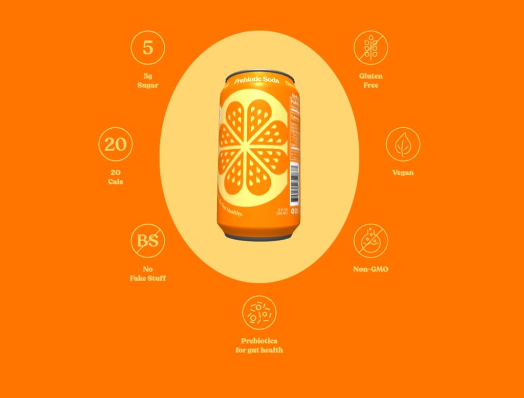 Poppi Prebiotic Soda Orange 12oz