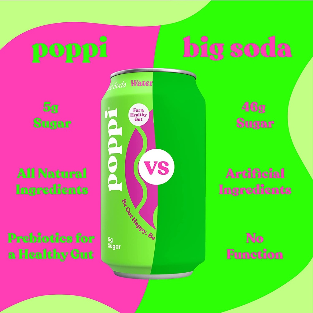 Poppi Prebiotic Soda Watermelon 12oz