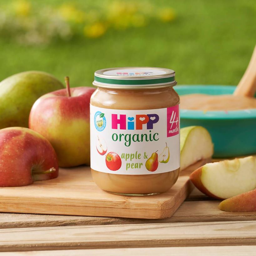 HiPP Organic Apple and Pear 100% Fruit Jar 4+ Months 125g