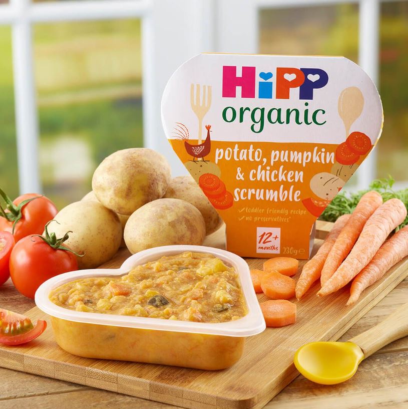HiPP Organic Potato Pumpkin & Chicken Scrumble Toddler Tray Meal 1-3 Years 230g