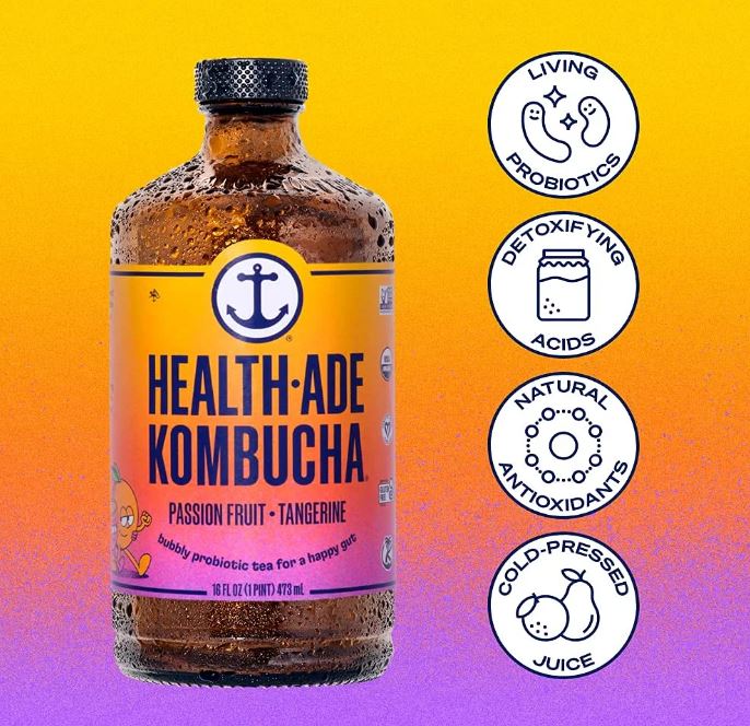 Health-ade Kombucha Passion Fruit Tangerine 16oz
