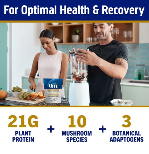 Om Master Blend Plant Protein Powder Vanilla 19.26oz