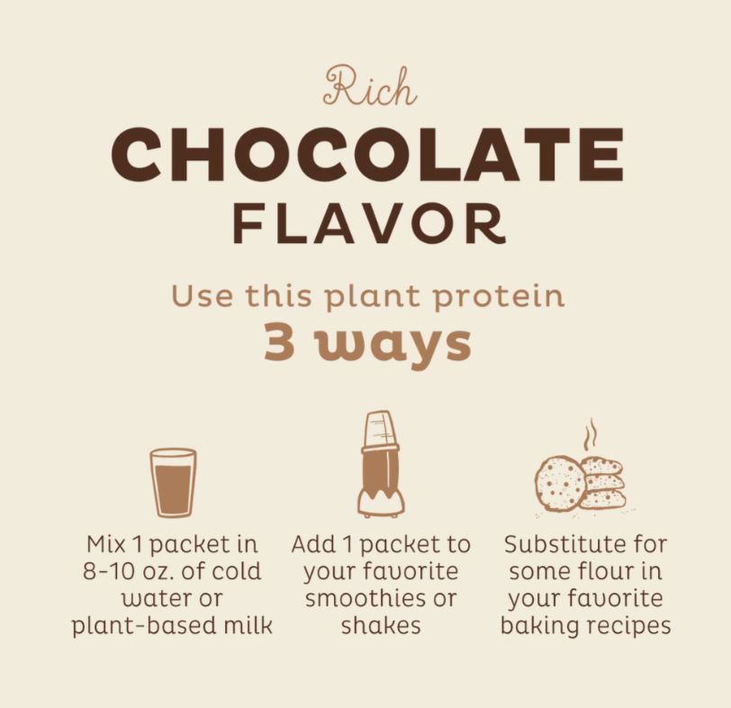 Kos Plant Based Chocolate Protein Powder Single Pack 1.37oz