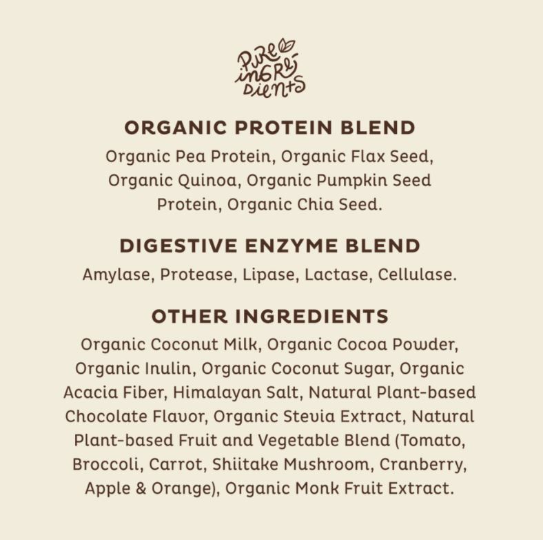 Kos Plant Based Chocolate Protein Powder Single Pack 1.37oz